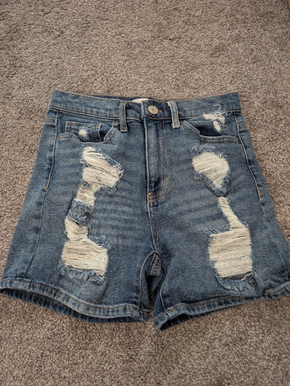 SO High Rise Vintage Stretch Mom Shorts